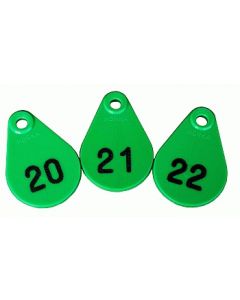 Nummerplaatjes bedrukt groen 25st 